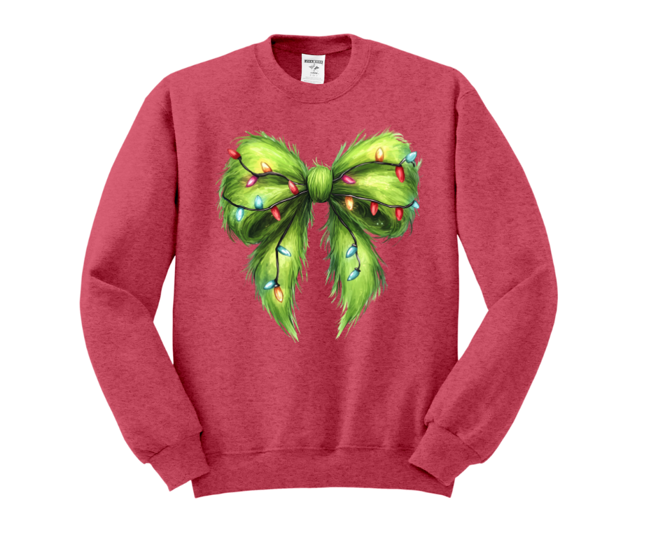 Grinch Bow Crewneck